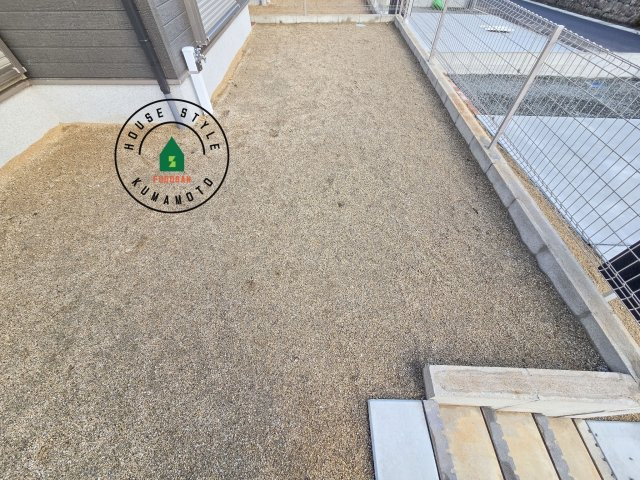 熊本市西区池田3丁目第1-２棟（1号棟）の庭|お庭で自由な時間を過ごせます。