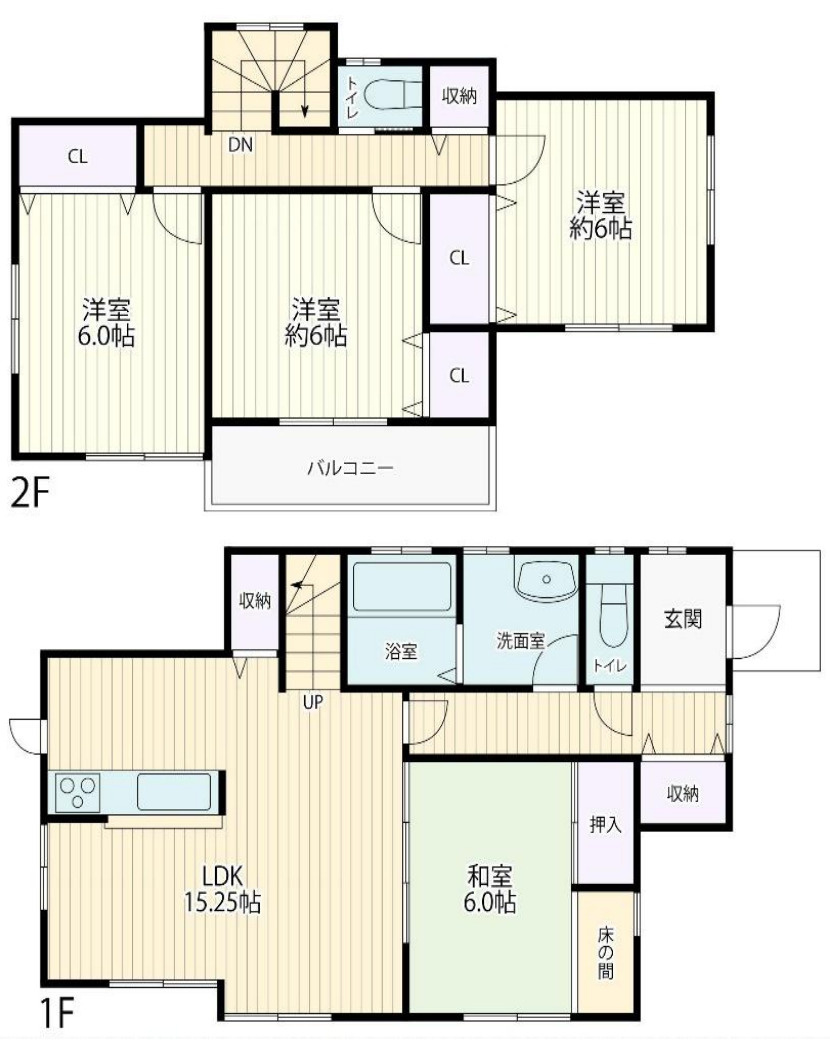 横浜市栄区長沼町 中古戸建て【仲介手数料無料】の間取り