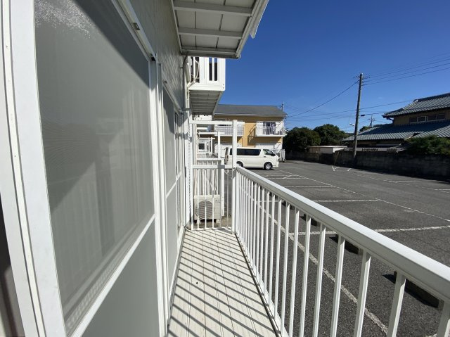 リュミエール東金A棟のバルコニー