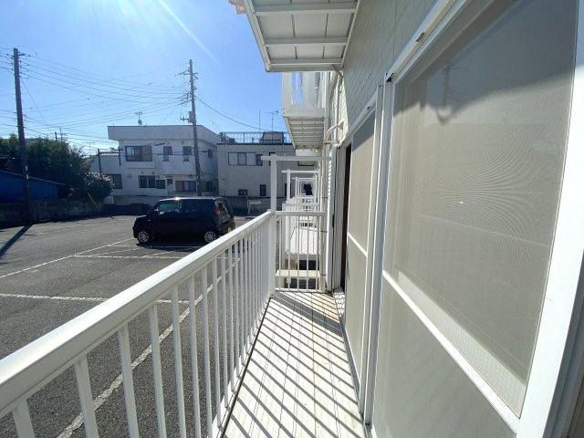 リュミエール東金A棟のバルコニー
