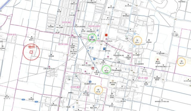 瀬戸内邑久町百田の地図