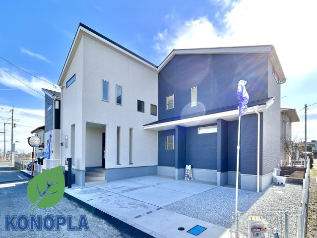 【新築戸建】第1高崎市冷水町の外観|■外観（1号棟）｜今から見たい！大歓迎です♪お気軽にお問い合わせください♪オウチ探しは木ノ葉プランニング♪
