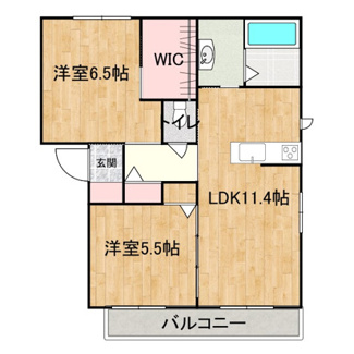 【間取り】 | ヴィラージュC | 2LDK