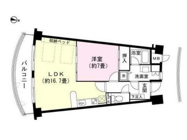 エムロード熱海の間取り