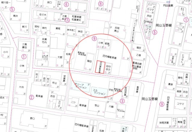岡山市中区新京橋2丁目　の地図