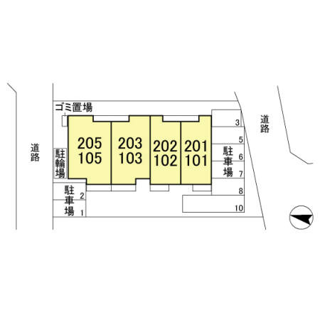 K.エスポワールの区画図
