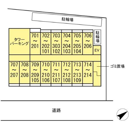 コンフォール小泉の区画図