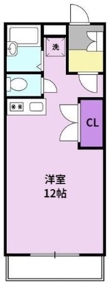 ワンバイワンの間取り|１Rの間取りです