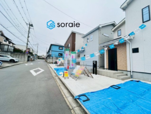 所沢市山口　全3棟　新築戸建　いろどりタウンの前面道路含む現地写真|10/21　撮影