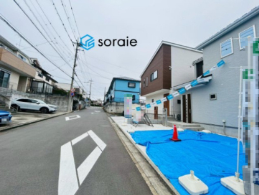 所沢市山口　全3棟　新築戸建　いろどりタウンの前面道路含む現地写真|10/21　撮影
