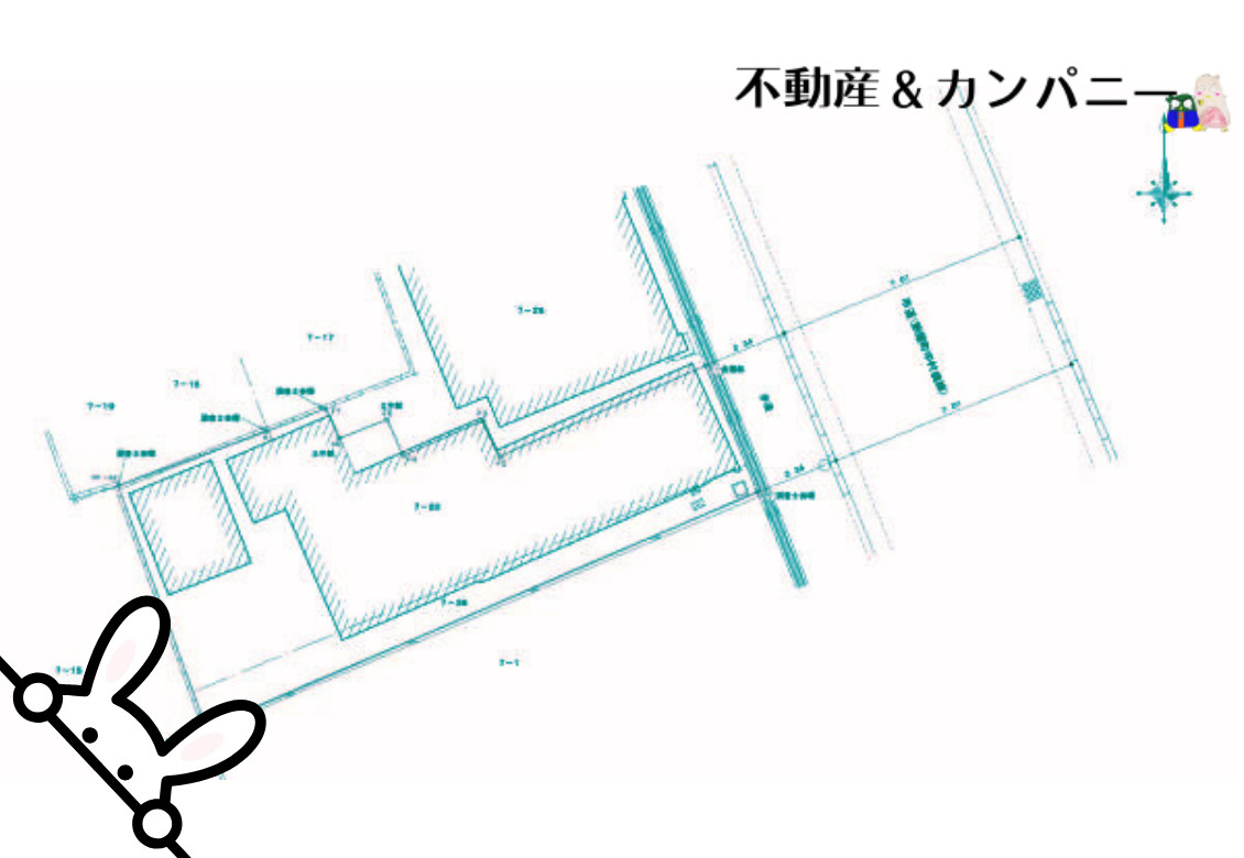 松山市北立花町の売地の土地図