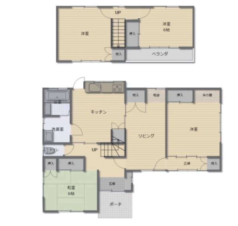 天童市柏木町二丁目【中古住宅】の間取り|間取り図
