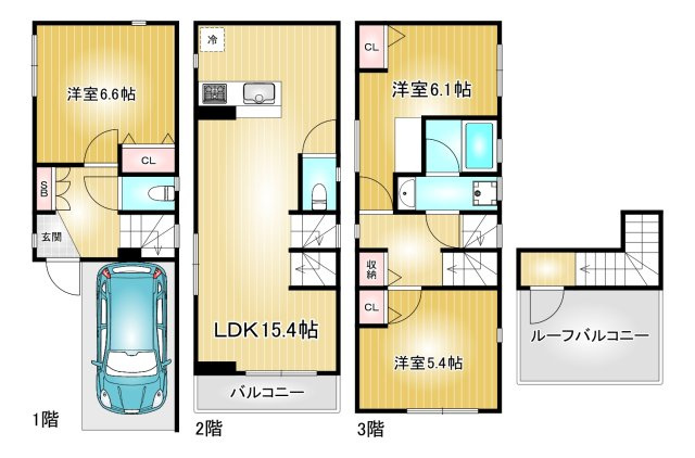 菊井1丁目戸建て|名古屋市の賃貸ならMy賃貸の間取り|菊井1丁目戸建て