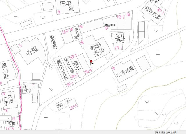 10/11新規　戸建　高山市左京町　680万　成約の地図