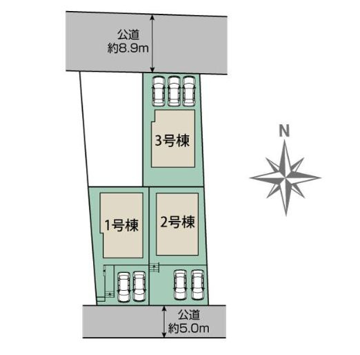 伊勢原市高森6丁目新築戸建て　3号棟の区画図|区画図「伊勢原市高森6丁目新築戸建て」