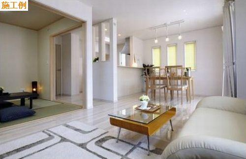 秦野市曽屋新築戸建て　3期7号棟の居間・リビング|リビング施工例