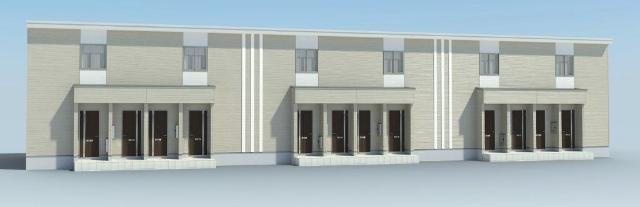 新潟市西区内野西2丁目新築アパートの外観|完成予想図