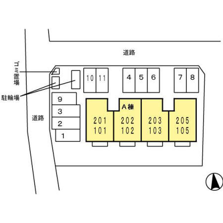 【区画図】 | パインアベニューハイムA棟
