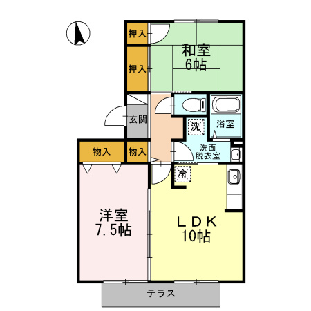 【間取り】 | パインアベニューハイムA棟