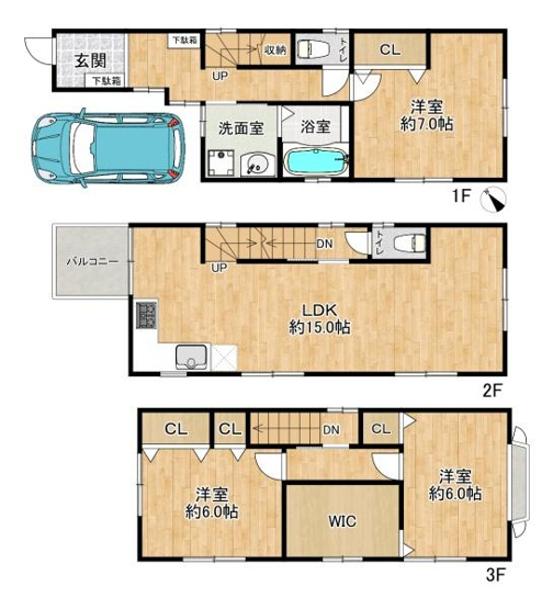 【間取り】 | 明石市田町2丁目　中古戸建
