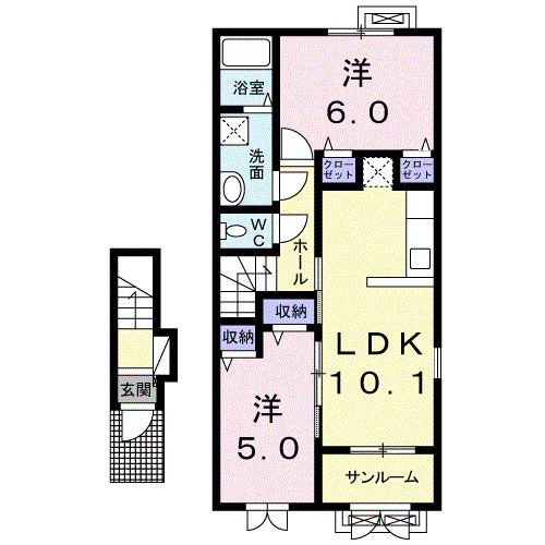 ローレルＮＳⅥの間取り