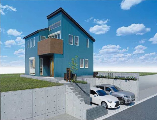 【横浜市保土ケ谷区峰沢町119-25新築戸建て】★仲介手数料無料★（三ッ沢小学校・松本中学校）の外観パース