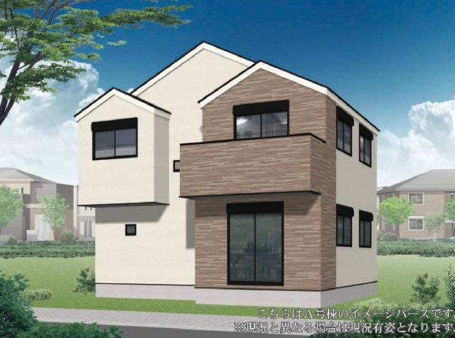 【横浜市旭区さちが丘104-4新築戸建て】★仲介手数料無料★（さちが丘小学校・万騎が原中学校）の外観パース