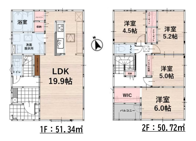 【間取り】 | 福岡市早良区原4丁目1期　2号棟（全2棟）【仲介手数料無料・0円】 | 平日、土日祝日もお好きな日時にご見学可能です。お気軽にお問合せ下さい。