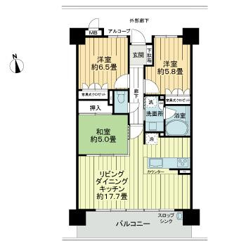 サーパス福島の間取り