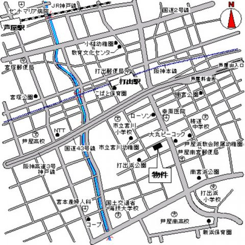 ルーエ芦屋の地図