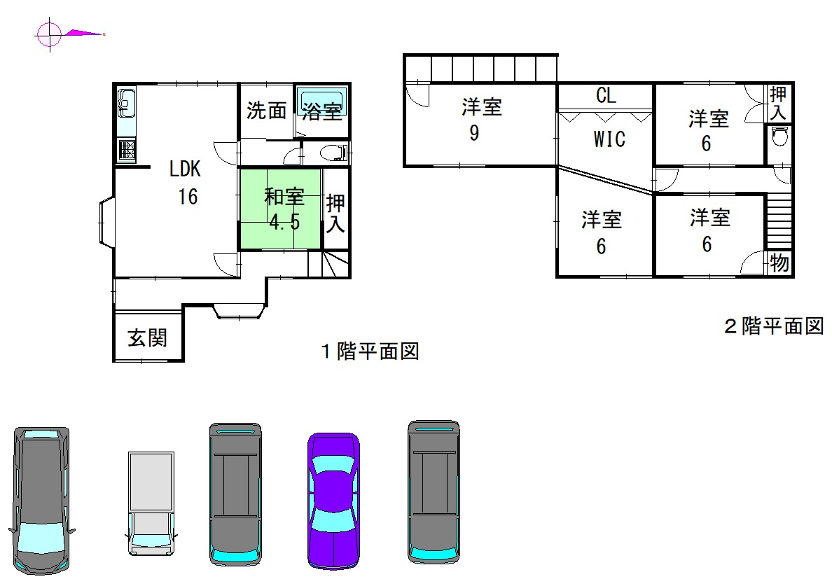 阪南市自然田　中古戸建の間取り|阪南市自然田中古戸建　2750万円　S60年3月築　土地105.5坪　建売39坪　6LDK