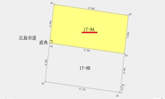 広島市佐伯区五月が丘４丁目　土地(全2区画)の土地図