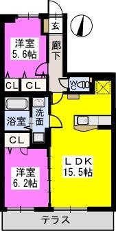 ラフィーネの間取り
