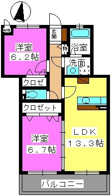 ラフィーネの間取り