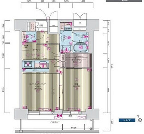 プレサンス九条グランデリーヴの間取り