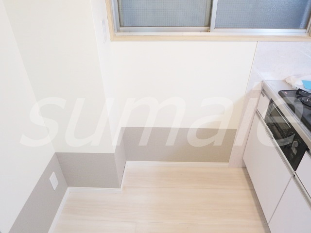 リヒトライフ侑里の居間・リビング|冷蔵庫はこちらに置けそうですね☆