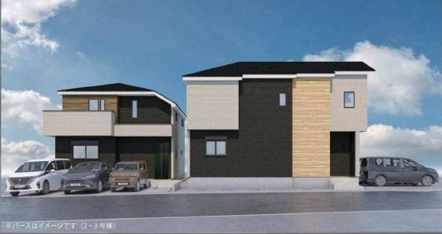 【横浜市瀬谷区下瀬谷3丁目37-3全3棟新築戸建て】★仲介手数料無料★（瀬谷さくら小学校・下瀬谷中学校）の外観パース
