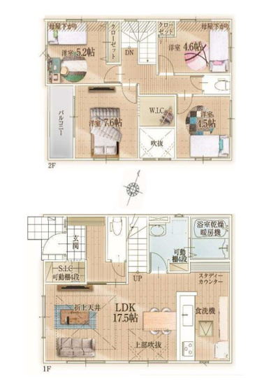 【間取り】 | 福岡市西区今宿東1丁目1期　3号棟（全3棟）【仲介手数料無料・0円】 | 平日、土日祝日もお好きな日時にご見学可能です。お気軽にお問合せ下さい。