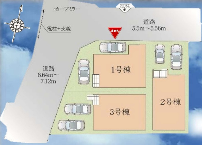 【区画図】 | 福岡市西区今宿東1丁目1期　3号棟（全3棟）【仲介手数料無料・0円】 | 区画図です。3号棟