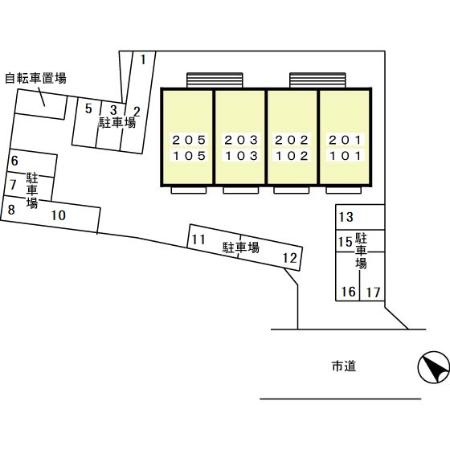 アミティ加茂川の区画図