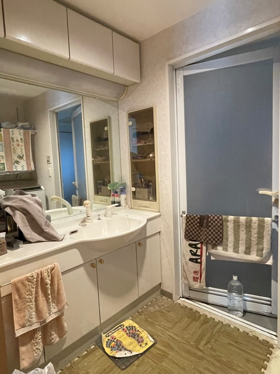 ポレスター西条の洗面所|収納力の高い洗面台です