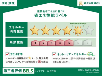 【省エネ性能ラベル】 | メゾンクレール谷在家
