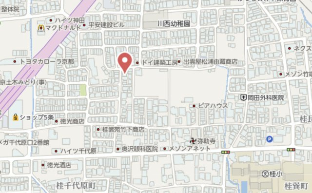 京都市西京区桂乾町　新築戸建の地図