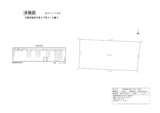 大阪市旭区大宮2丁目　土地