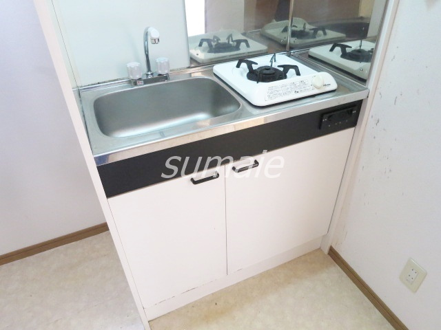 スカイプラザのキッチン|一口ガスコンロ設置済みです！