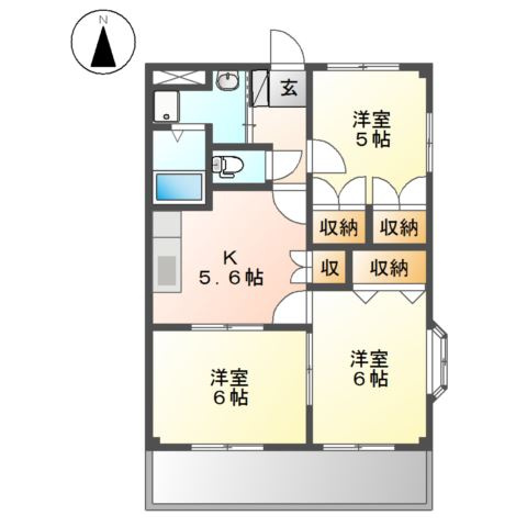 エバールミナス志乃　　刈谷市近郊の賃貸はクラスホームの間取り