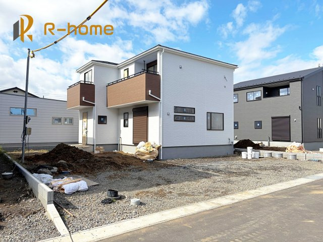 ひたちなか市稲田10期　新築戸建て　2号棟の外観|ご予約を頂ければ、『平日』はもちろん『早朝』や『夜間』もご見学可能です♪お気軽にお申し付けください♪