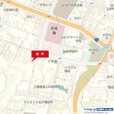 【地図】 | ＶＩＬＬＡＧＥ３１０ | 京成百貨店すぐ近く