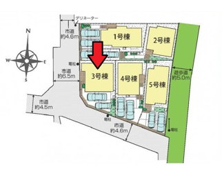 【区画図】 | 府中市四谷４丁目新築戸建 | ３号棟。ほかの区画もございます。