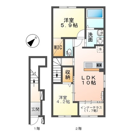 仮）取手市上高井３７９番新築アパートの間取り